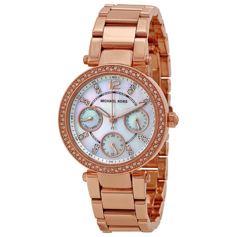 michael kors women's parker rose gold tone watch mk5616